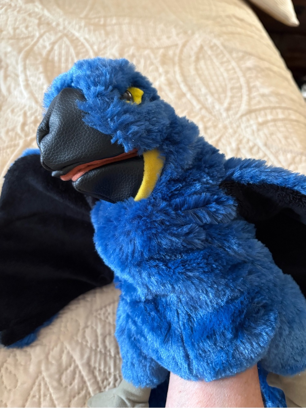 Folkmanis Blue Macaw Puppet. EUC